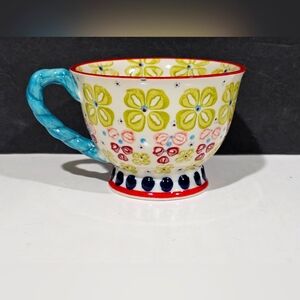 Anthropologie Floral Elka Ayaka Coffee Tea Mug